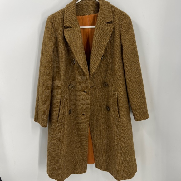 Ken Whitmore, vintage 50s double breasted wool mid length coat 10/M - Picture 9 of 14